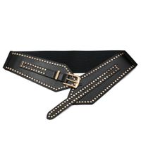 Breiter elastischer Schwarz Retro Gürtel verstellbar