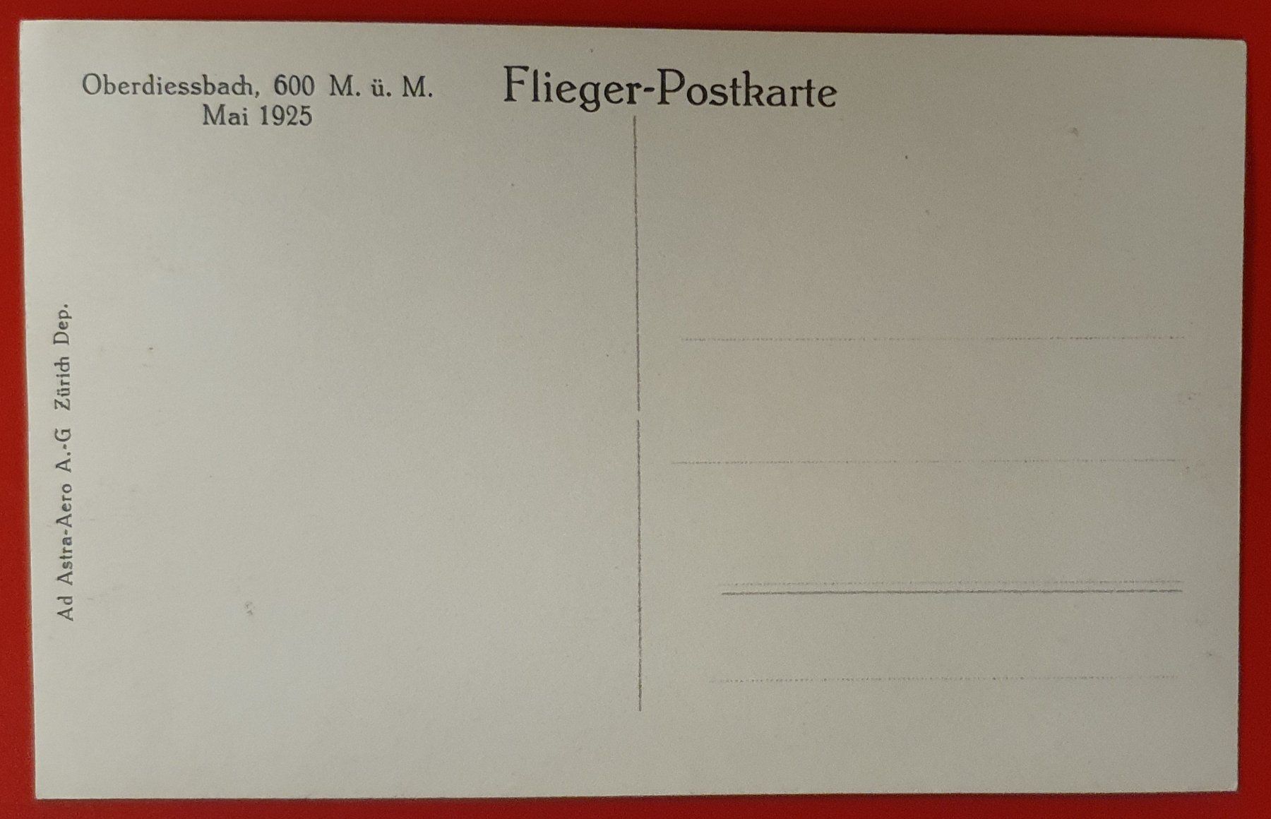 Cartoline postali: Oberdiessbach 1925 -  Flieger-Postkarte – Usato da Kreuzlingen venduto da Rschweiz1 1