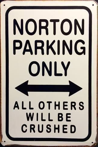 Insegne: Rusty Blechschild - NORTON PARKING ONLY- – Nuovo (secondo la descrizione) da Rupperswil venduto da big-one-sale