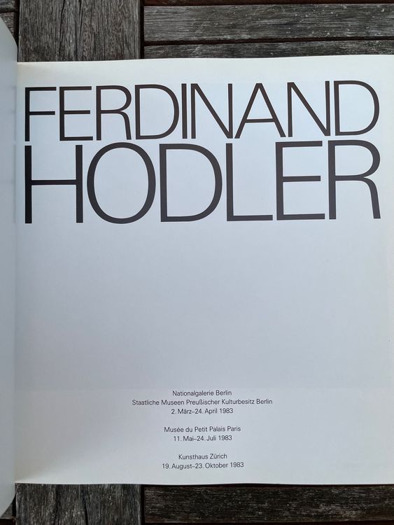 FERDINAND HODLER Ausstellungskatallog Kunsthaus Zürich, 1983 Kaufen