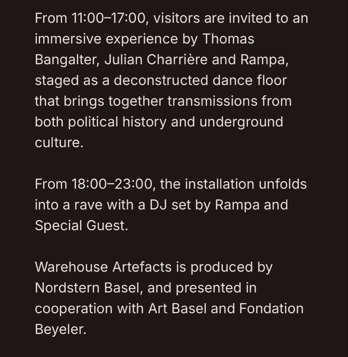 Tickets: Warehouse Artefacts Basel  - Rampa - Art Basel – Neu und originalverpackt aus Arni AG von LunaMeadow 1