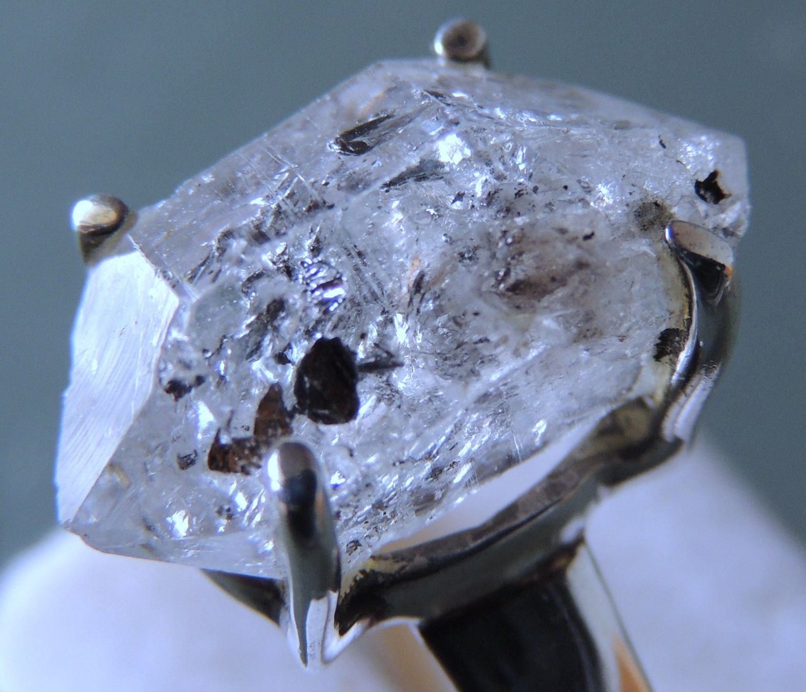 Bagues: Herkimer Diamant Silber 925 Fingerring Gr. 59 – D'occasion à Waldenburg par schaller707 1