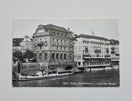 AK Basel Schiffstation u. "Hotel drei Könige" alt