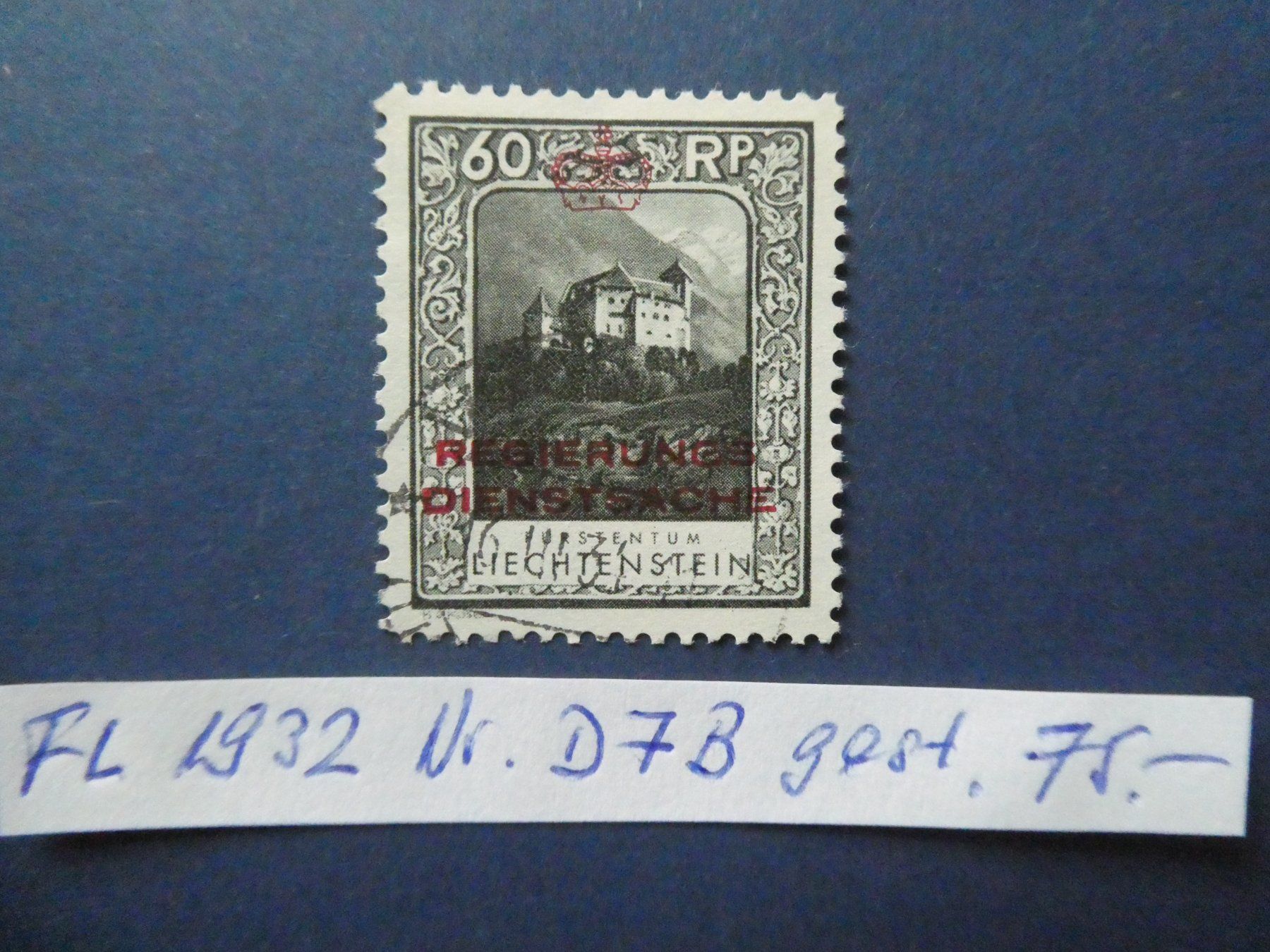 Alle Briefmarken: FL 1932 Nr. D7B gestempelt – Gebraucht aus Lausen von Herbamare01