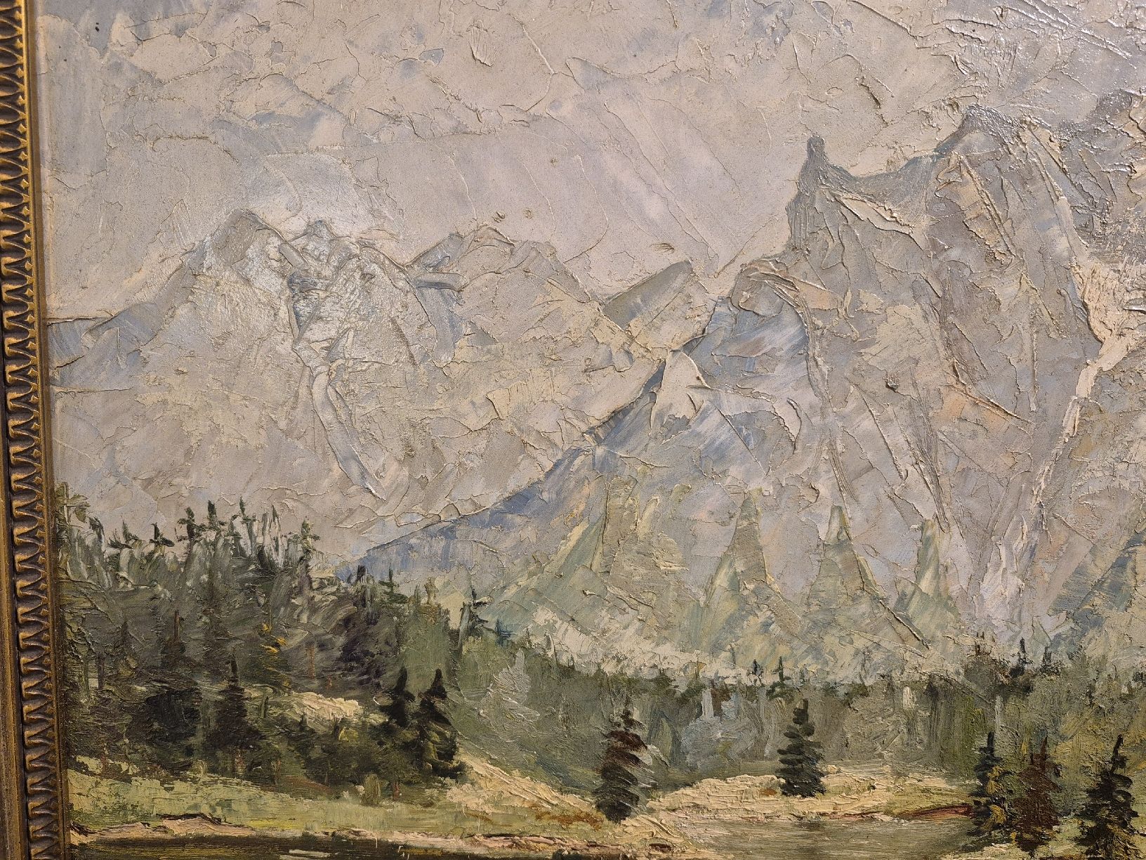 Dipinti: Ölbild Alpine Berglandschaft mit See – Usato da Schaffhausen venduto da Caroline_Stein 4