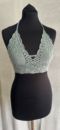 Schöner Häkel-Bustier Gr. S aus Baumwolle