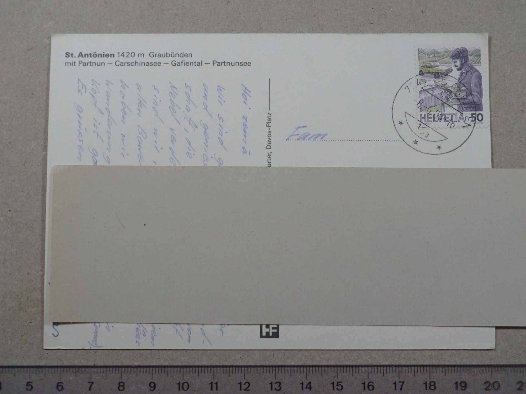 Ansichtskarten: St. Antönien, 1988, Partnun – Gebraucht aus Lenzburg von fh1 1