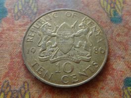 KENYA   10  Cents   1986