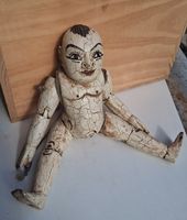Holz-Puppe Yoke Thé - handgeschnitzt aus Burma - Antiquität