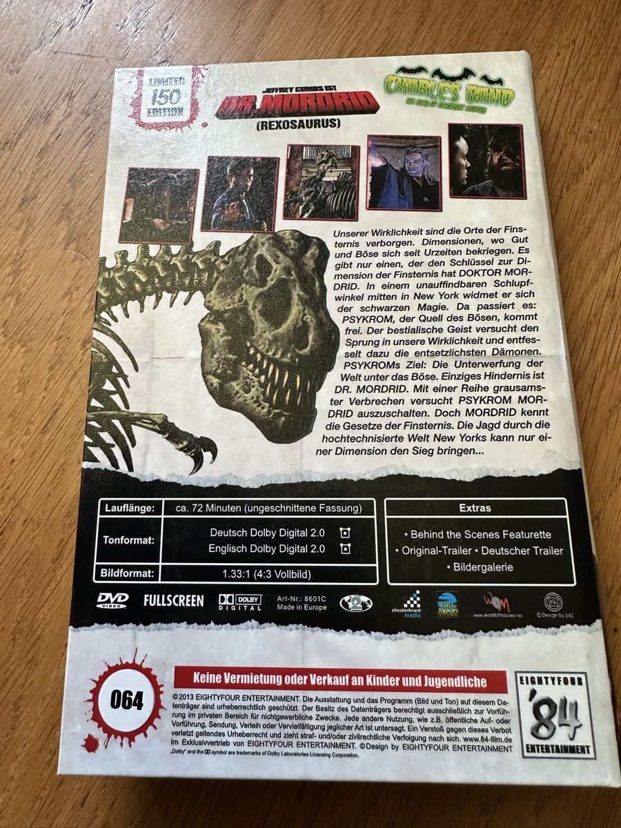 Tutti i DVDs: Dr. Mordrid große Hartbox 84 Entertainment – Usato da Benken ZH venduto da Audi-erich 1