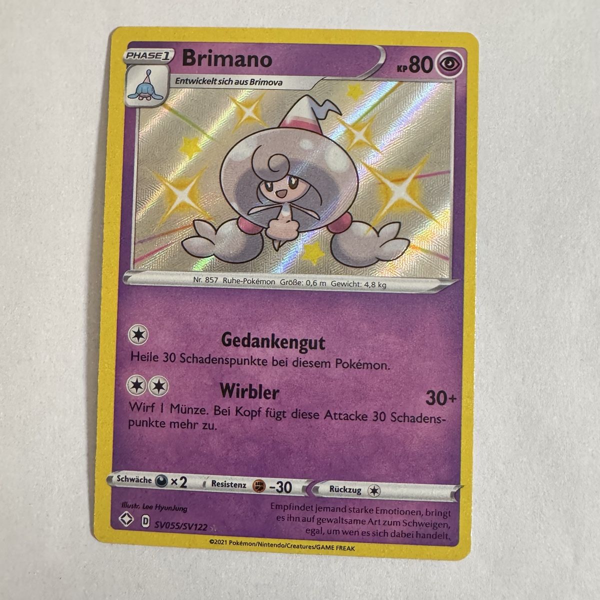Pokémon Carte collezionabili: Pokémon Hattrem - 55 / 122 - DE – Nuovo (secondo la descrizione) da Staad SG venduto da miaCards