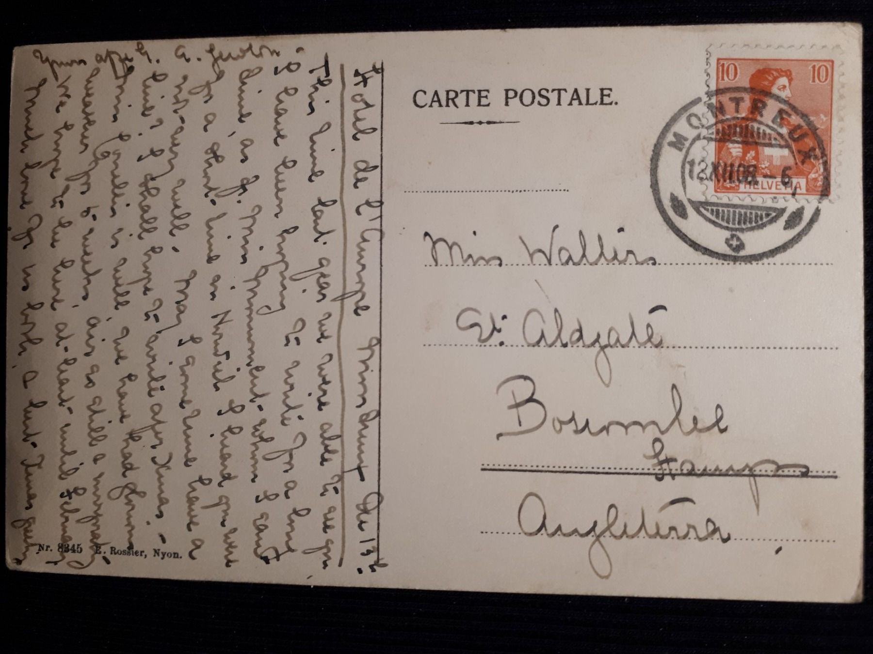 Ansichtskarten: CHILLON 1908 – Gebraucht aus Ponto Valentino von giorgia06 1