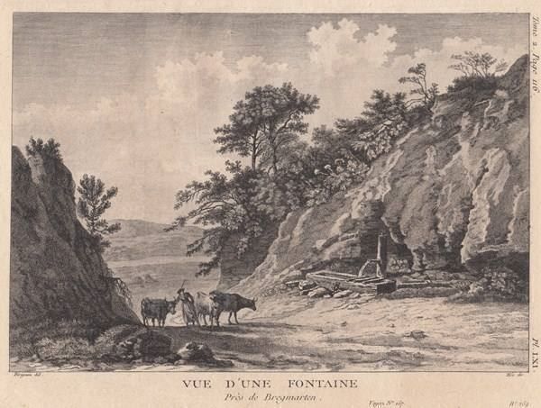 Incisioni: BREMGARTEN, FONTAINE, KUPFERSTICH 1788 – Antico da Grüningen venduto da Kartensammler