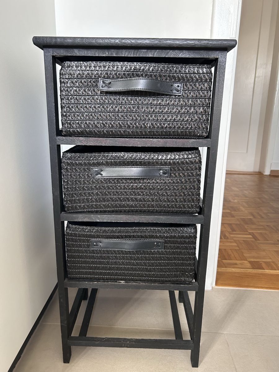 Tische: Black Table with 3 Drawers – Gebraucht aus Biel/Bienne von zit_v5yc