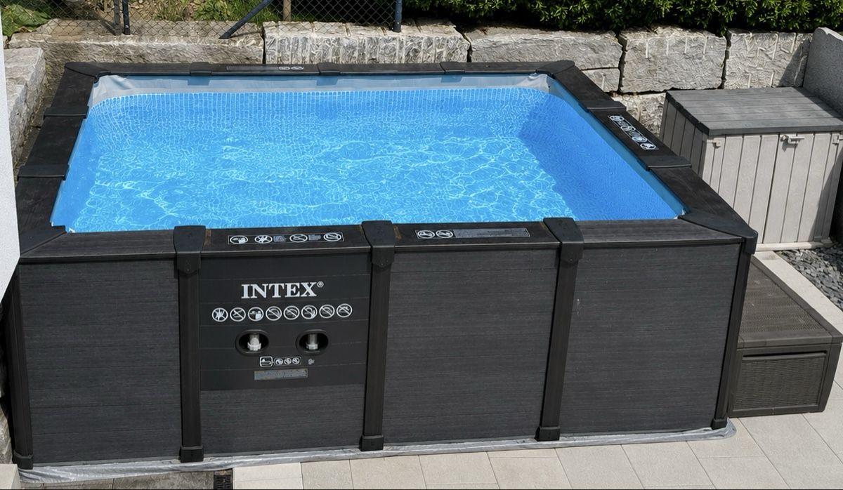 Intex Schwimmbad: Intex Graphite Gray Pool, 400x300x124cm – Gebraucht aus Bütschwil von hfs2010 5