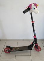 Kinderroller Einhorn Design Schwarz Pink LED 