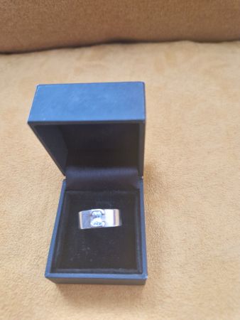 Bague Argentée avec cristal élégante, Taille 56/57