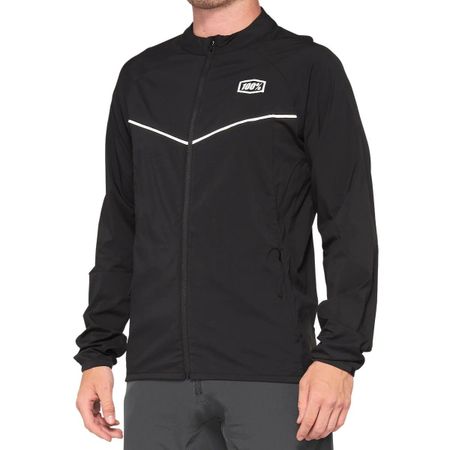 100% Corridor Stretch Windbreaker-Jacke Schwarz Herren Gr. S