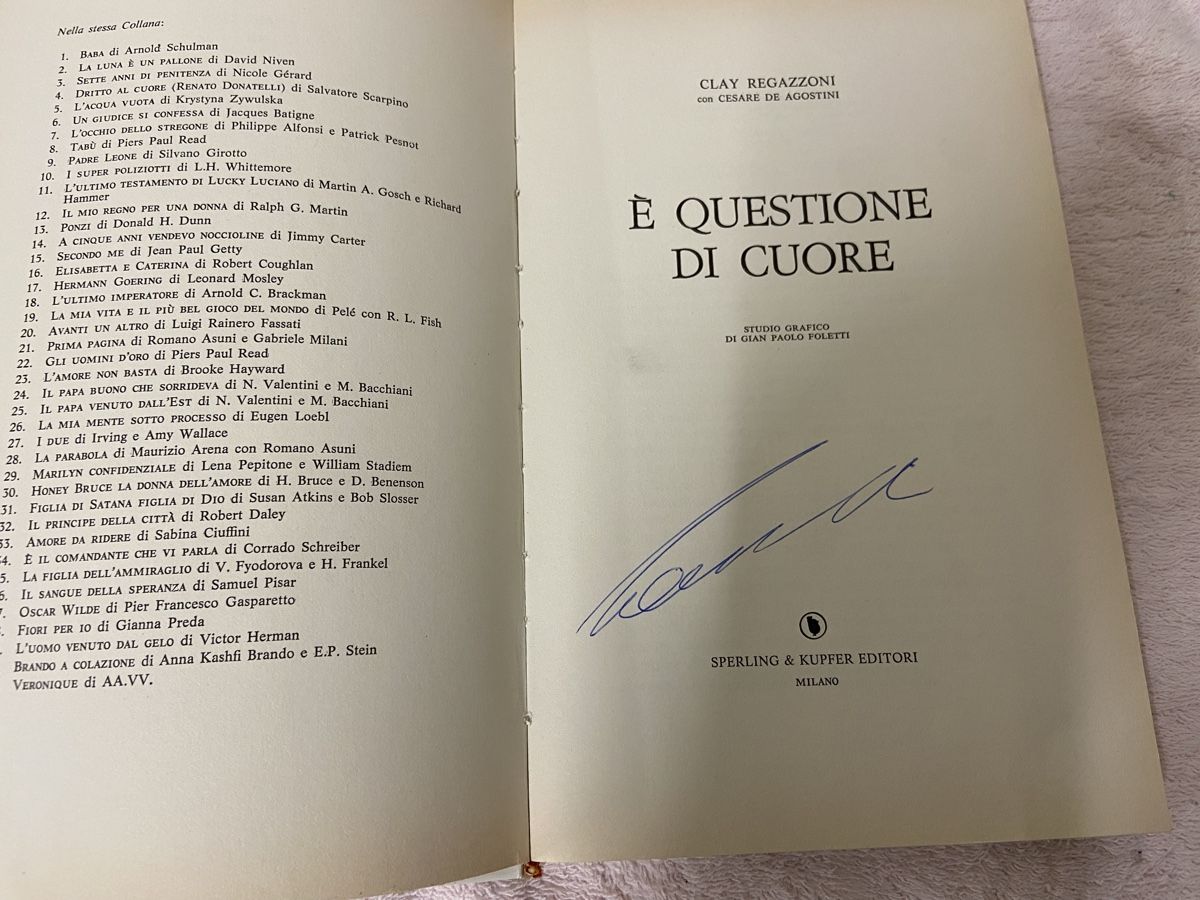 Libri: Clay Regazzoni E' Questione di Cuore Buch  – Usato da Dietikon venduto da brocki-eyra 1