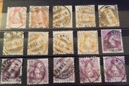 190) 1907 Lot Brustbild, alles Vollstempel Kt 208.-++