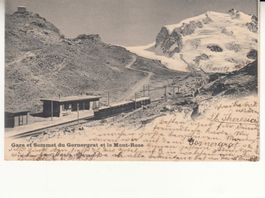 Gornergrat 1899 mit Stabstempel / Bahnstempel Viege-Zermatt