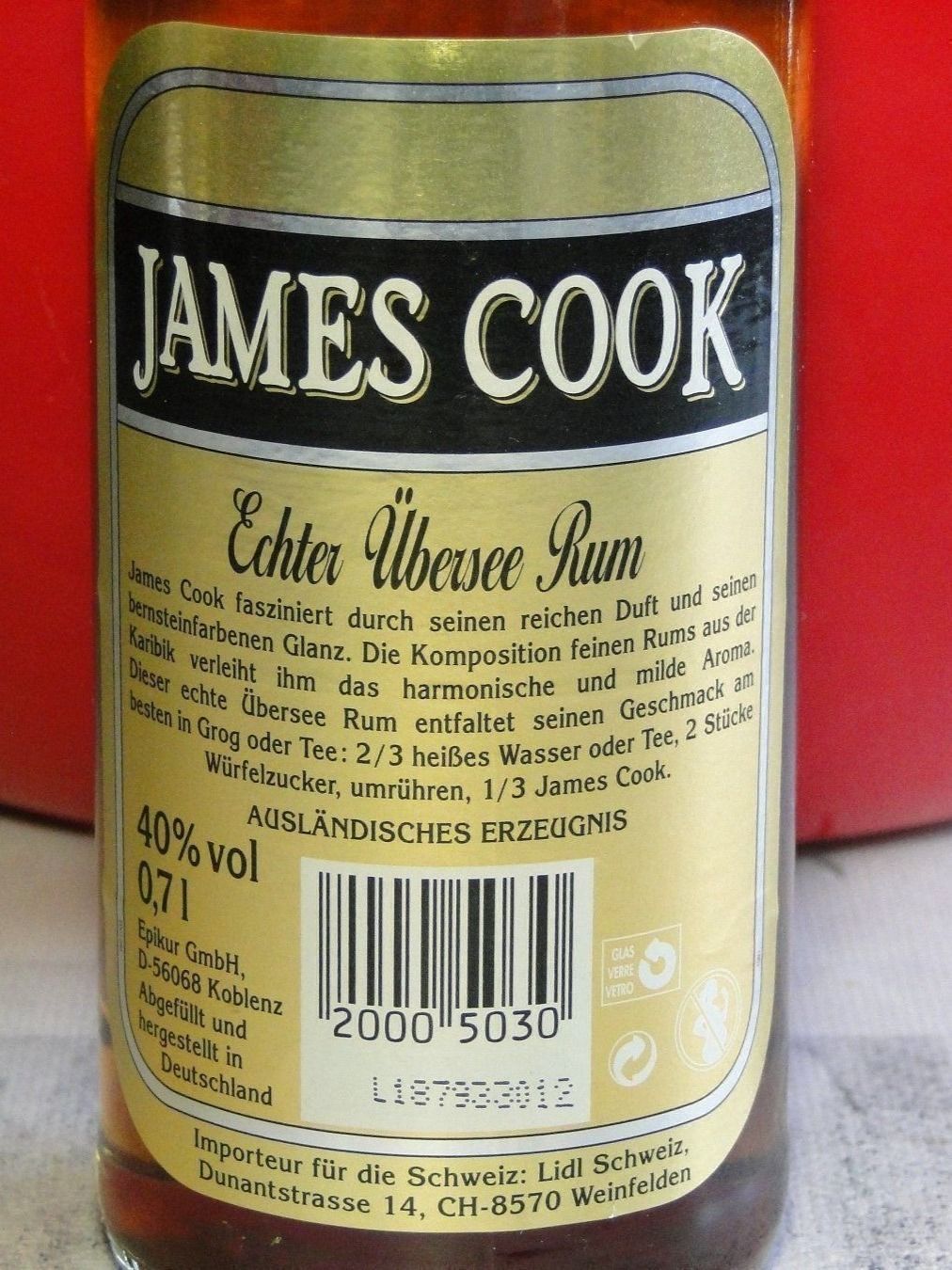 Bevande alcoliche: Vintage James Cook Rum – Nuovo (secondo la descrizione) da Emmenbrücke venduto da Ulisse-22 3