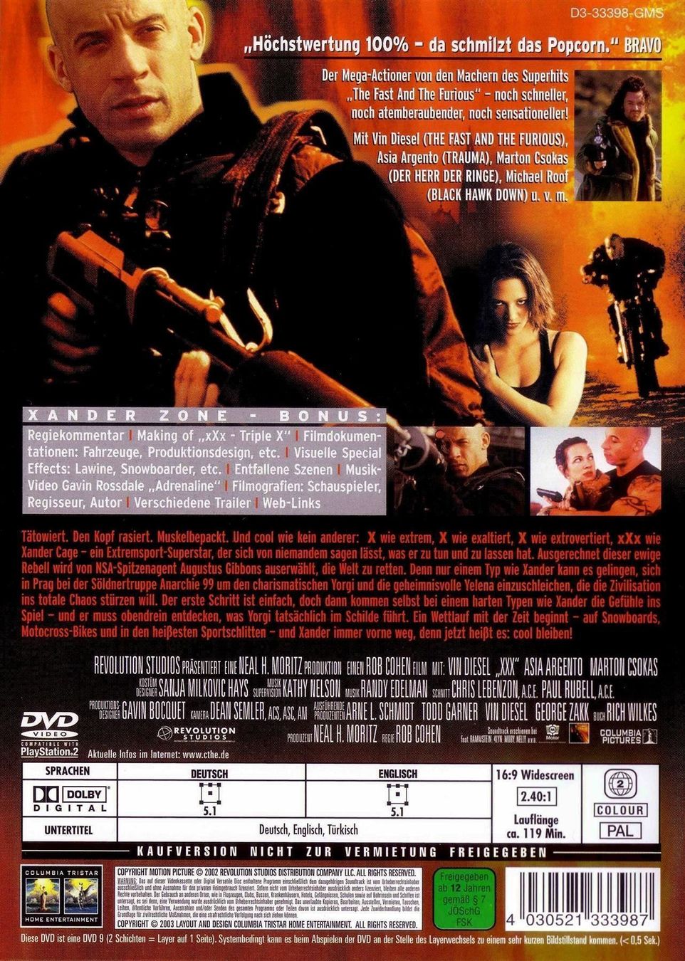 Alle DVDs: xXx - Triple X – Gebraucht aus Horn von Wings0 1