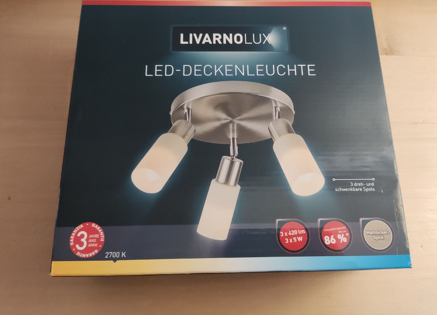 Lampadari & plafoniere: LED-DECKENLEUCHTE – Nuovo (secondo la descrizione) da Chur venduto da Rodanisa