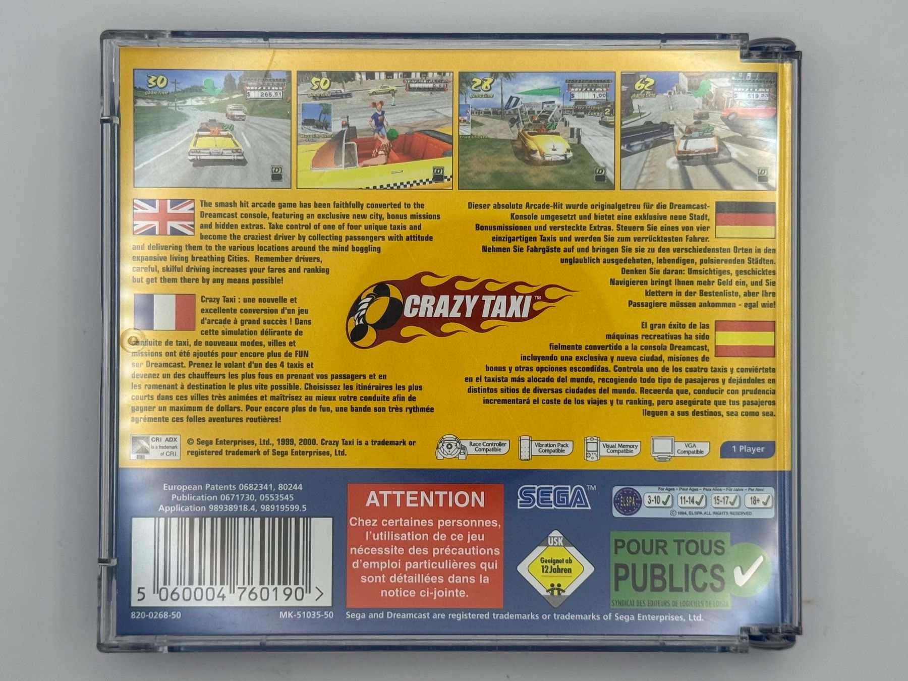 Sega Spiele: Dreamcast Crazy Taxi – Gebraucht aus Bettlach von awi_7jcb 1