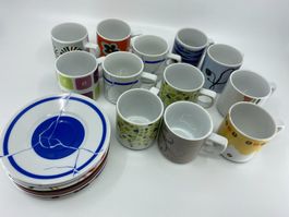 12x Pfister Espressotassen mit Untertasse - Komplettes Set