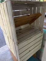 Holzkisten Regal 4er Set weiss gebeizt gebrauchter Zustand