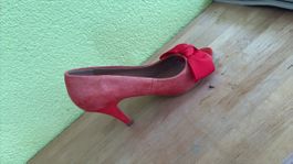Escarpins Naf Naf rouge avec noeud taille 36