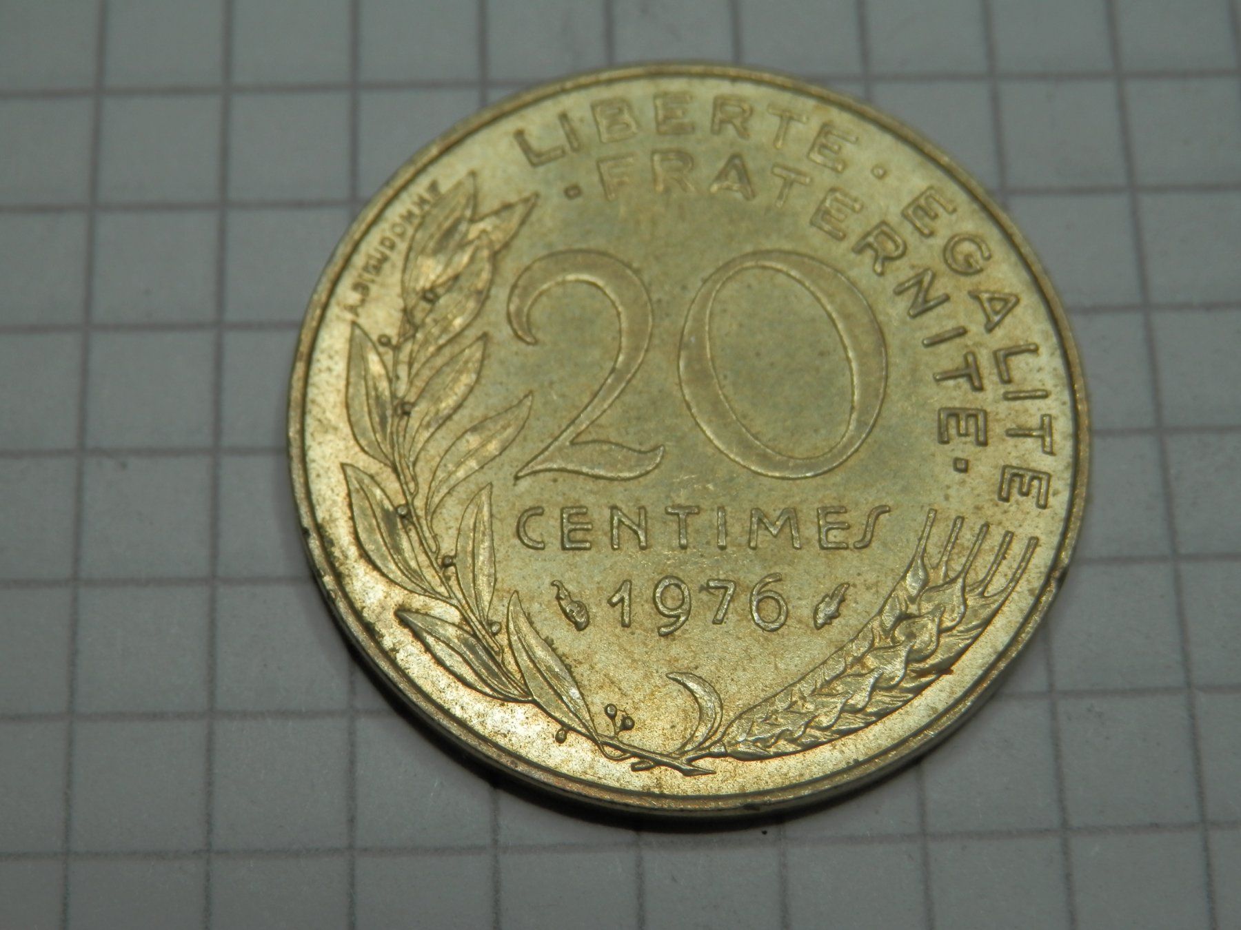 Tutti le monete: Frankreich 20 Centime, 1976 – Usato da Weiach venduto da weiach81