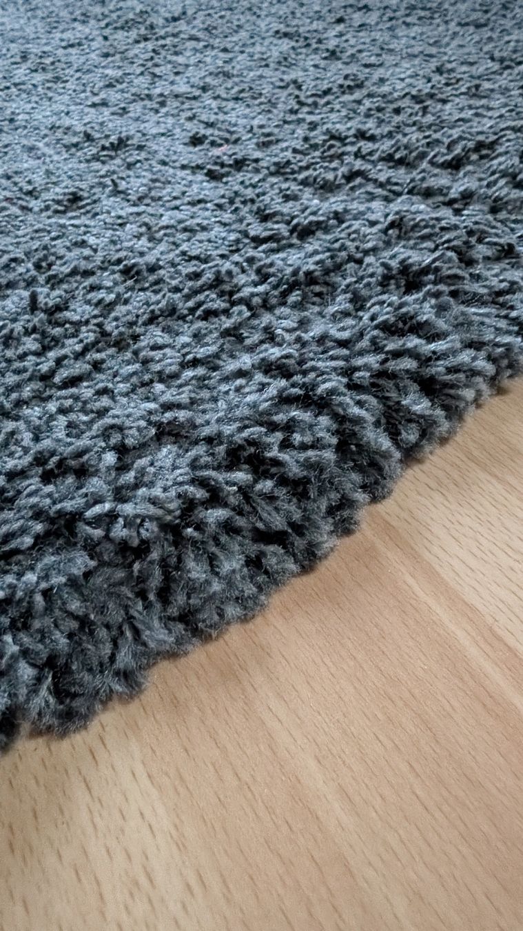 Tappeti: Teppich dunkelgrau, rund ca. 133 cm Durchmesser – Usato da Birrwil venduto da dan_jdw7 1