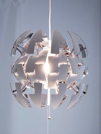 Ikea Lampadari & plafoniere: HÄNGELAMPE WEISS/SILBERFARBEN – Usato da Malters venduto da Kuettel1