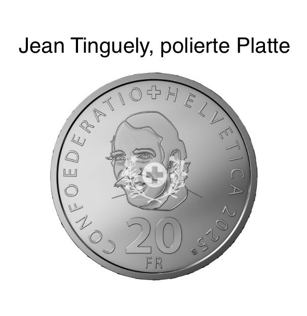 Tutti le monete: Jean Tinguely, polierte Platte – Nuovo e nell'imballaggio originale da Wolhusen venduto da Sss06 2