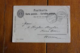 1899 GS PK/Pf., Delle im äusseres Oval, Schwanden - Weesen