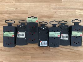 Steckdosen-Abzweiger mit Kinderschutz, neu, 3xT12