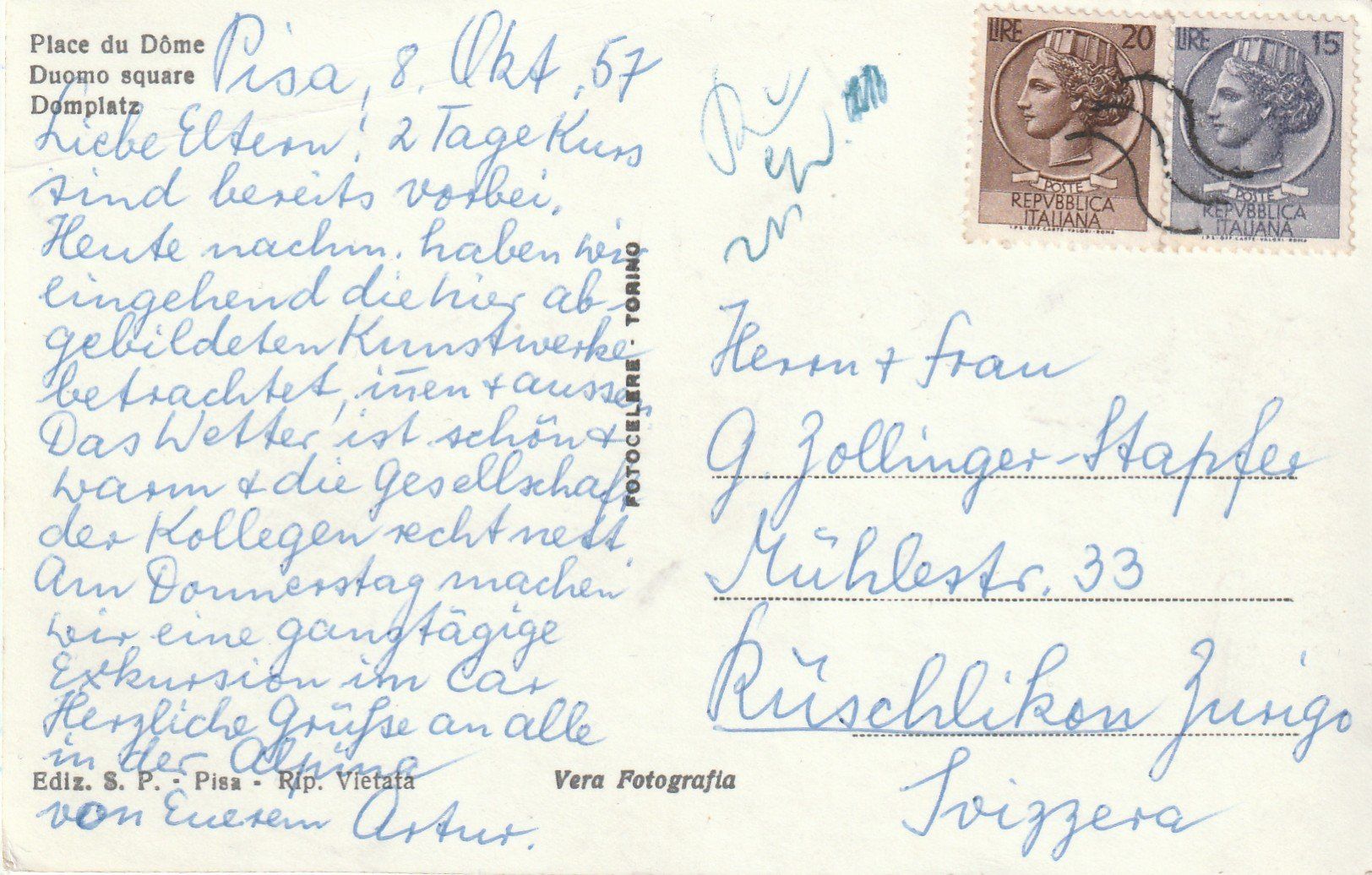 Cartoline postali: 2 Karten Padua IT – Usato da Lumbrein venduto da made02 2