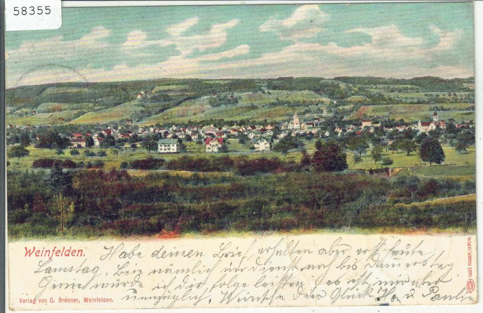 Cartoline postali: Weinfelden - Generalansicht – Usato da Ettingen venduto da Kartenplanet