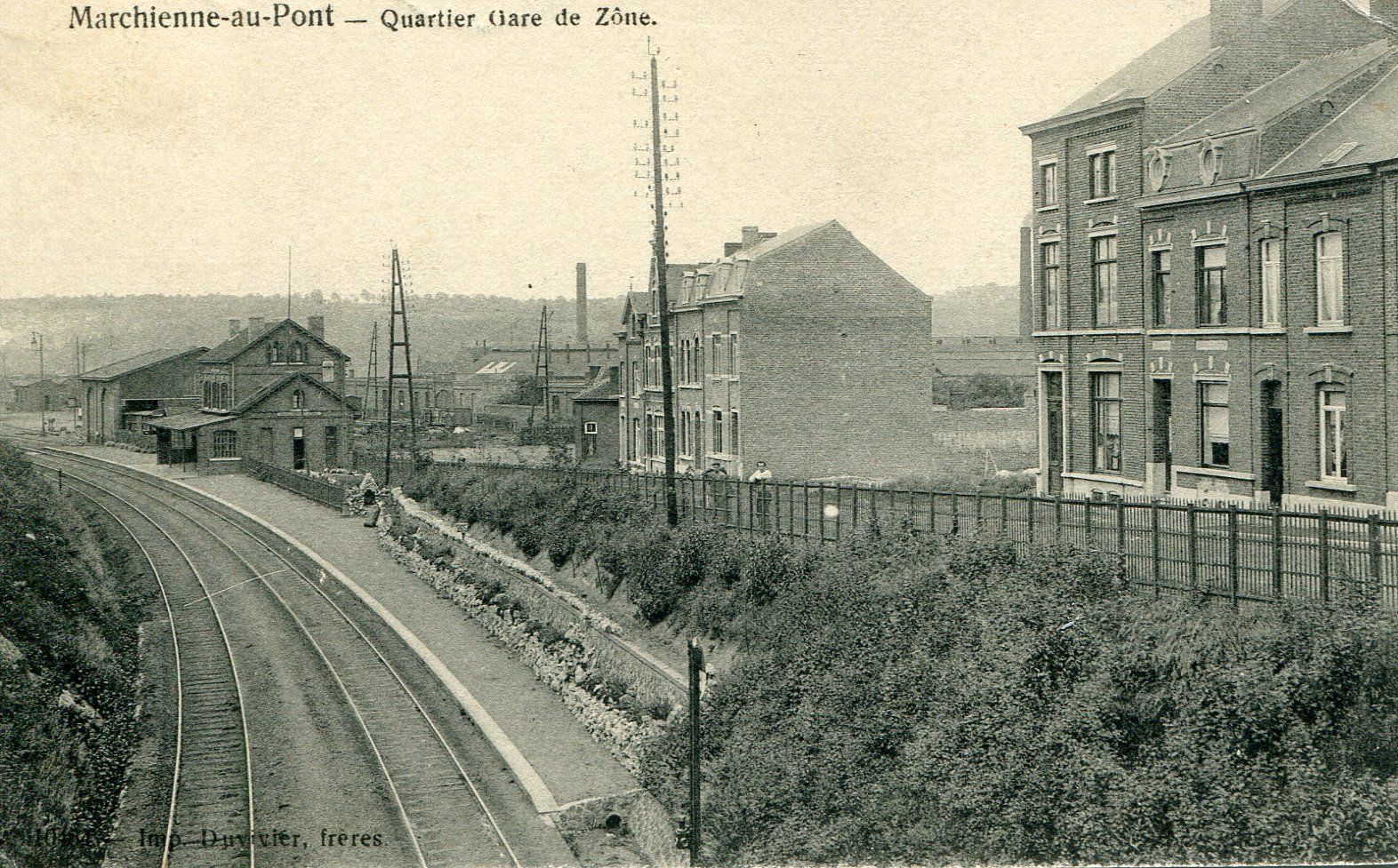 Ansichtskarten: Marchienne au Pont - la Gare – Gebraucht aus Les Avants von Jaman7