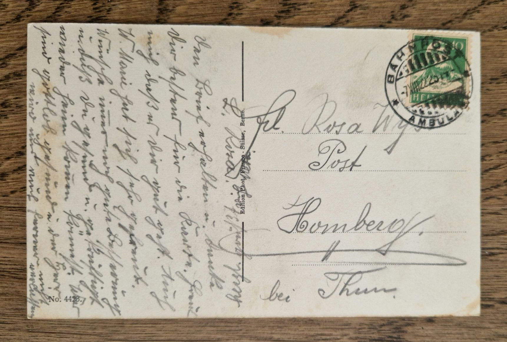 Cartoline postali: Burgdorf, Schloss mit Schlossberg 1925 – Usato da Ebikon venduto da Donar50 1