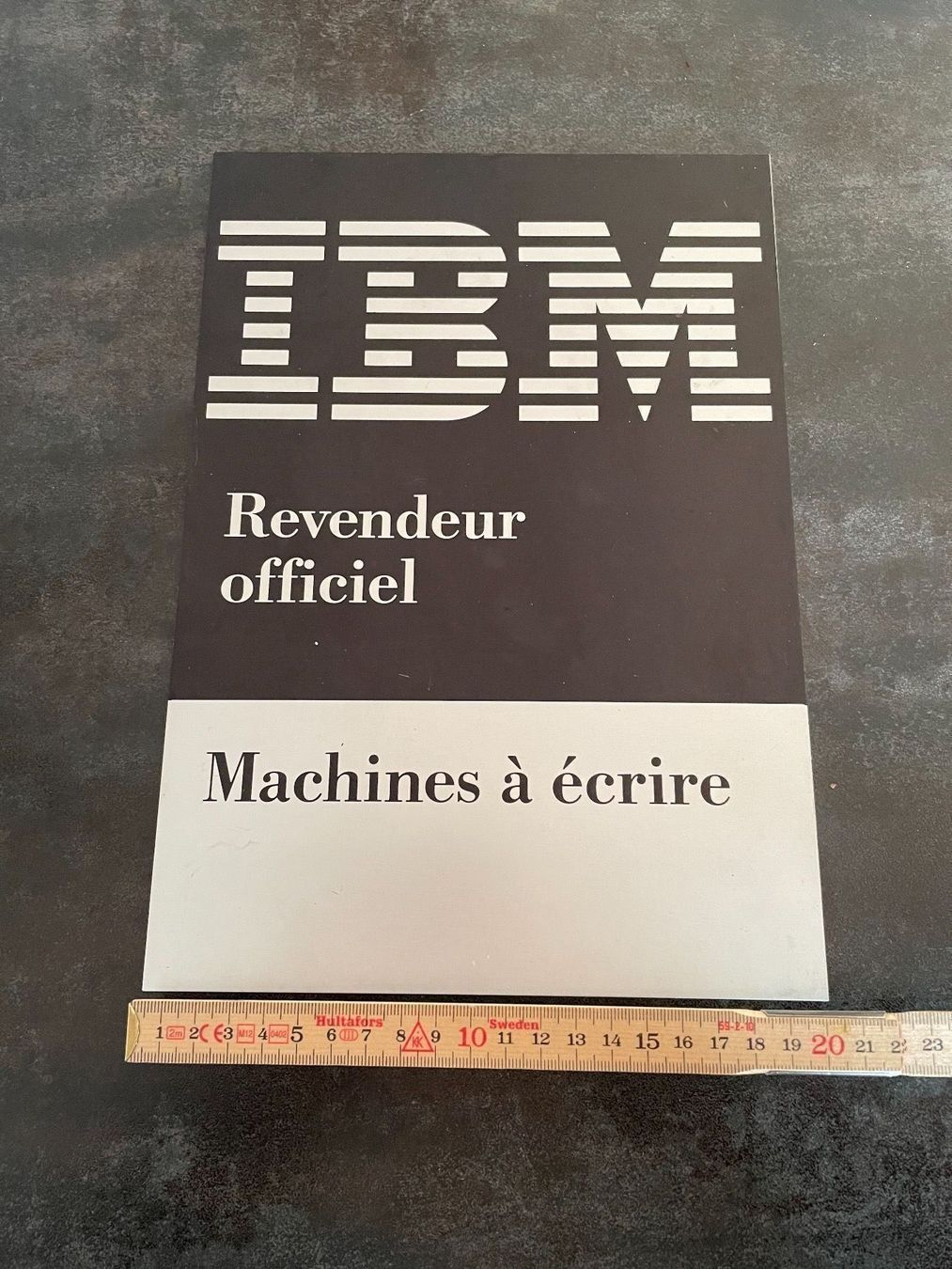 Ecriteaux: Ancienne Plaque Publicitaire IBM – D'occasion à Vallamand par Bricbracbroc82 2