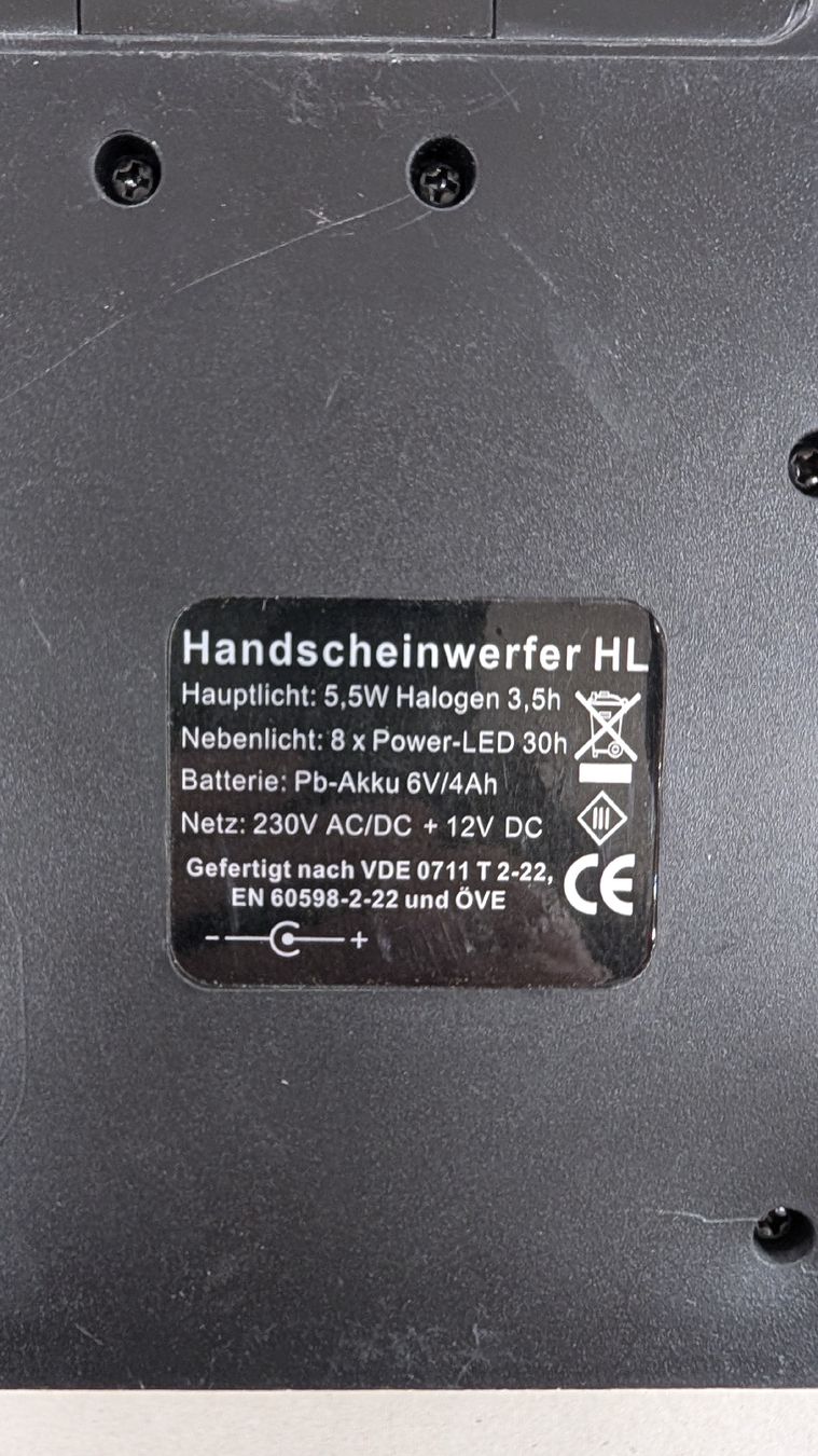 Lampade: Handleuchte / Notleuchte mit Akku – Difettoso da Volketswil venduto da mar_c5pv 3