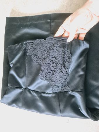 KLEID DRESS 1 2 3 PARIS 36 S SCHWARZ SPITZE SCHULTERFREI TOP
