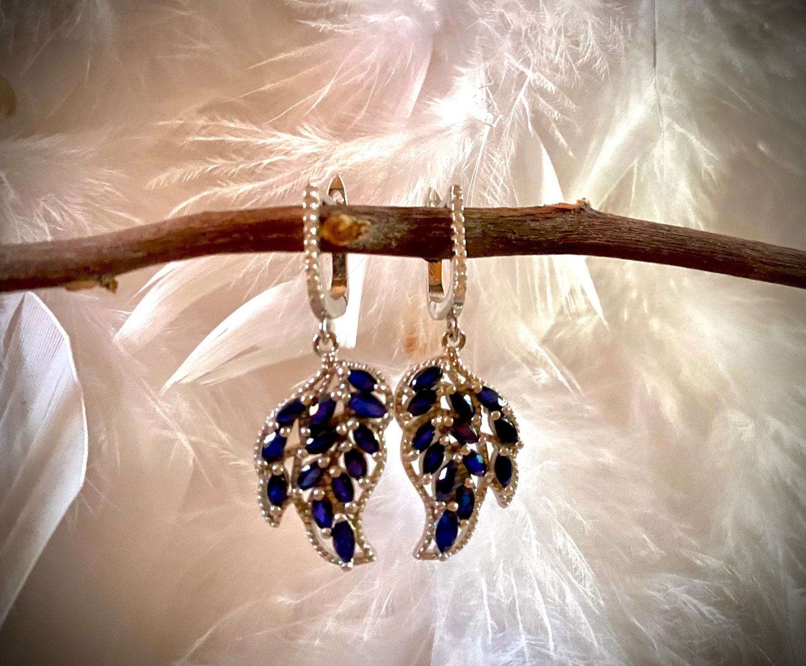 Orecchini pendenti & Orecchini a lobo: Ohrringe Saphire blau in 925 Sterling Silver – Nuovo (secondo la descrizione) da Zürich venduto da LIBELLA13 3