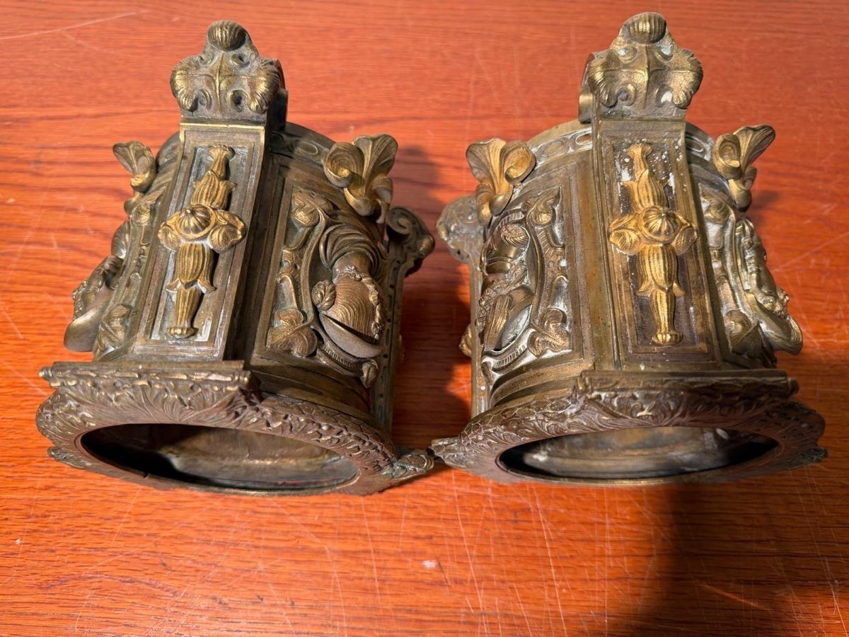 Tutte le decorazioni: Brass decorative supports with Busts Pair used – Usato da Lausanne venduto da artnouveau04 2