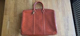 Louis Vuitton Laptoptasche / Aktentasche Epi Leder Cognac