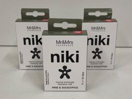 3 X Mr&Mrs Fragrance niki Autoduft Pine & Eucalyptus
