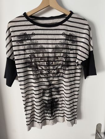 Damen T-Shirt gestreift mit Print Gr. M,  top Zustand